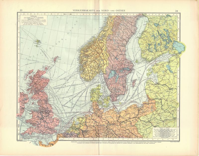 1912 German Map of Scandanavia