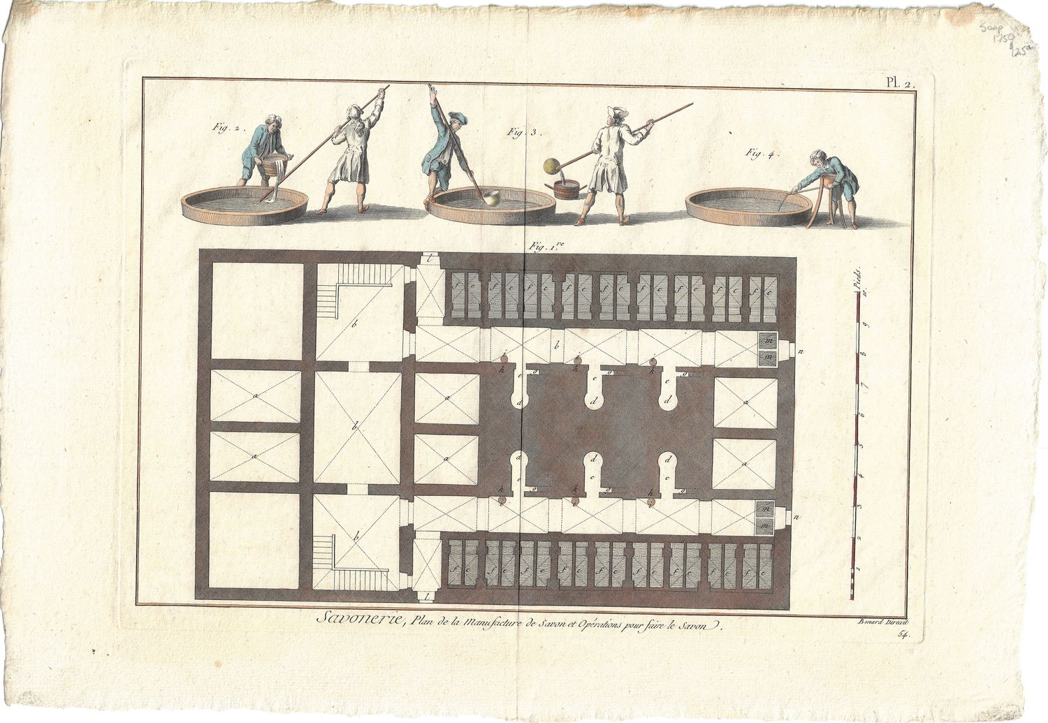 1750 View of the Soap Making Process w/hc by Diderot