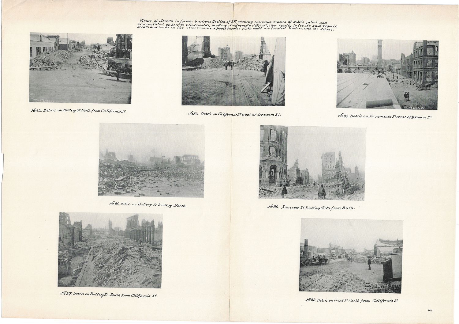1906 Spring Valley Water Works Study of their System -Post EQ -Double page each