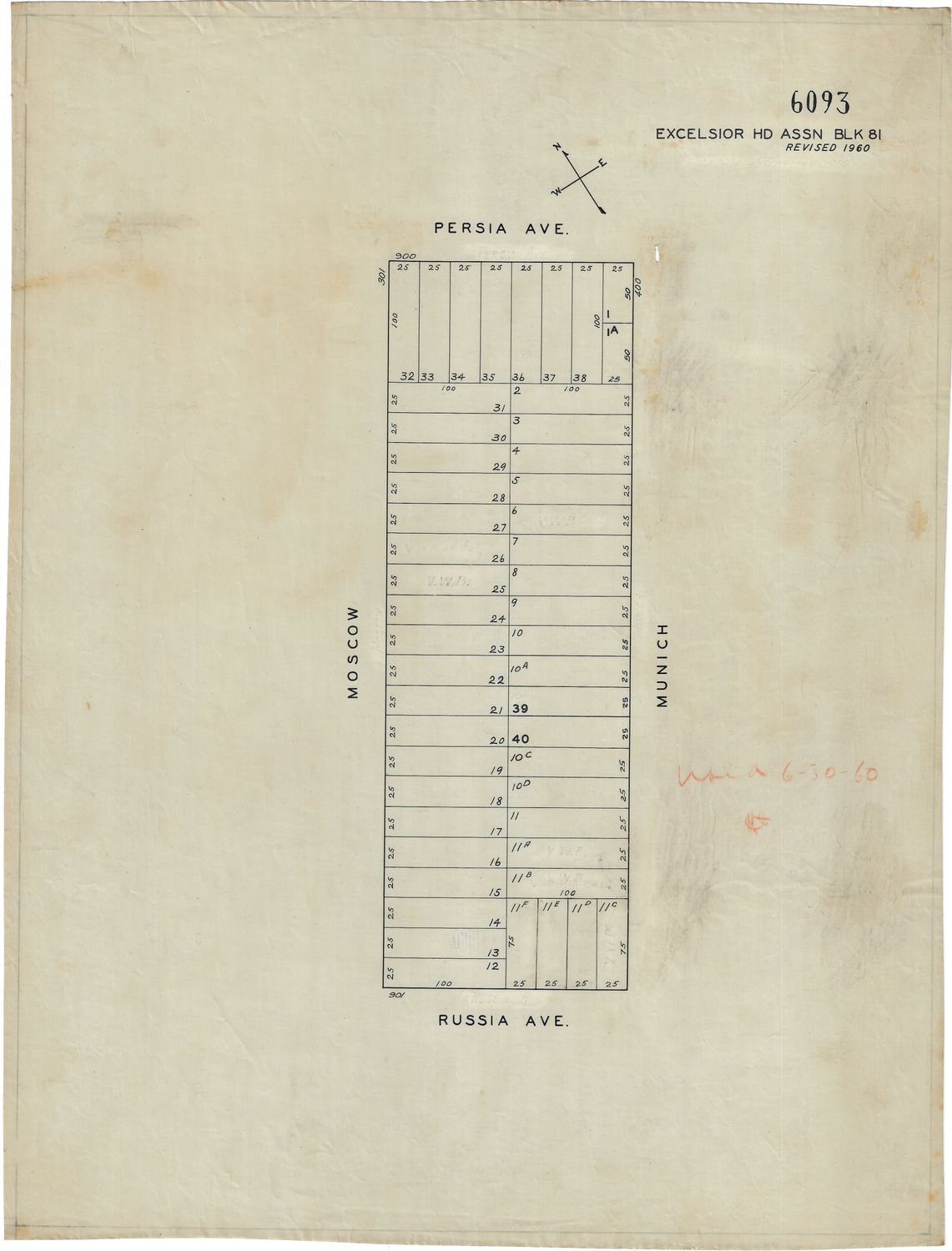 1950 San Francisco Tax Block # 6093 - Moscow / Munich &amp; Persia / Russia
