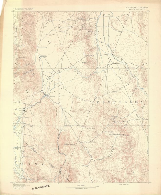 1891 USGS Wellington , Ca Quad 1st Edition