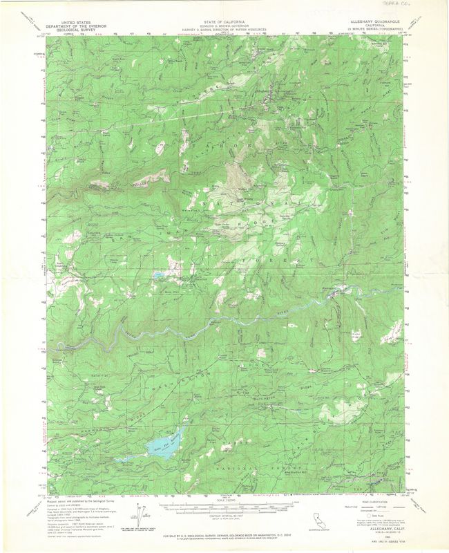 1950 USGS Alleghany, CA Quad