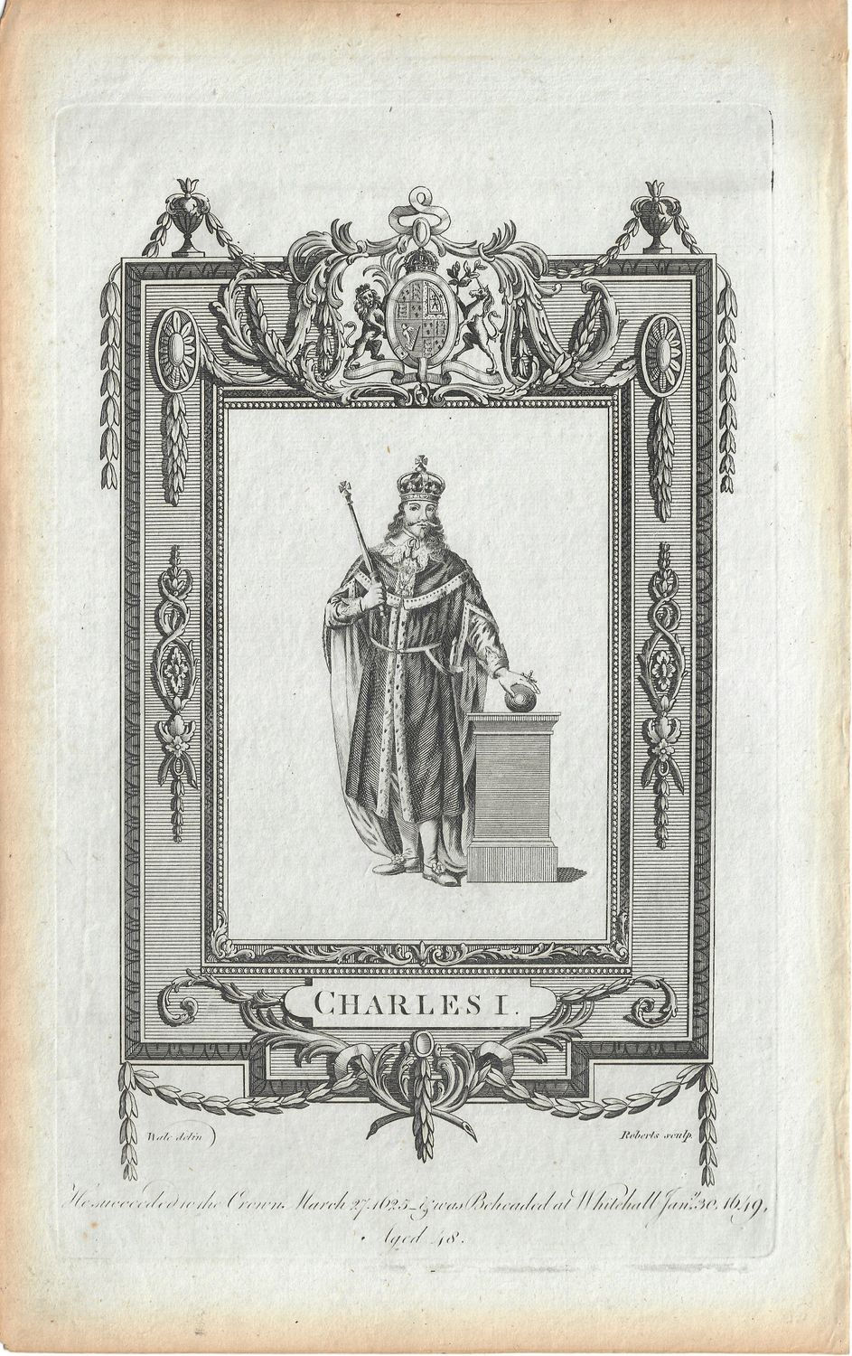 1785 Copper Engravings from Baynard's History of England