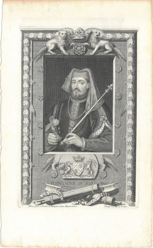1736 Copper Engraved Views of the Kings of England from George Vertue