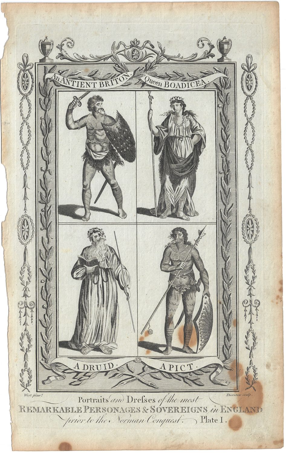 1794 Copper Engraved Images of Kings of England By Alex Hogg