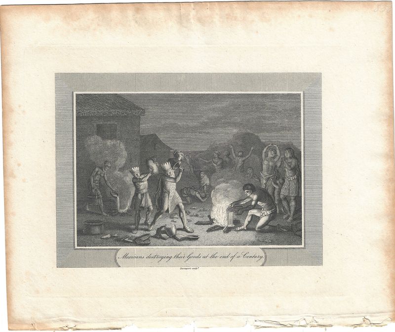 1806 View of Mexicans Destroying their Goods at End of a Century