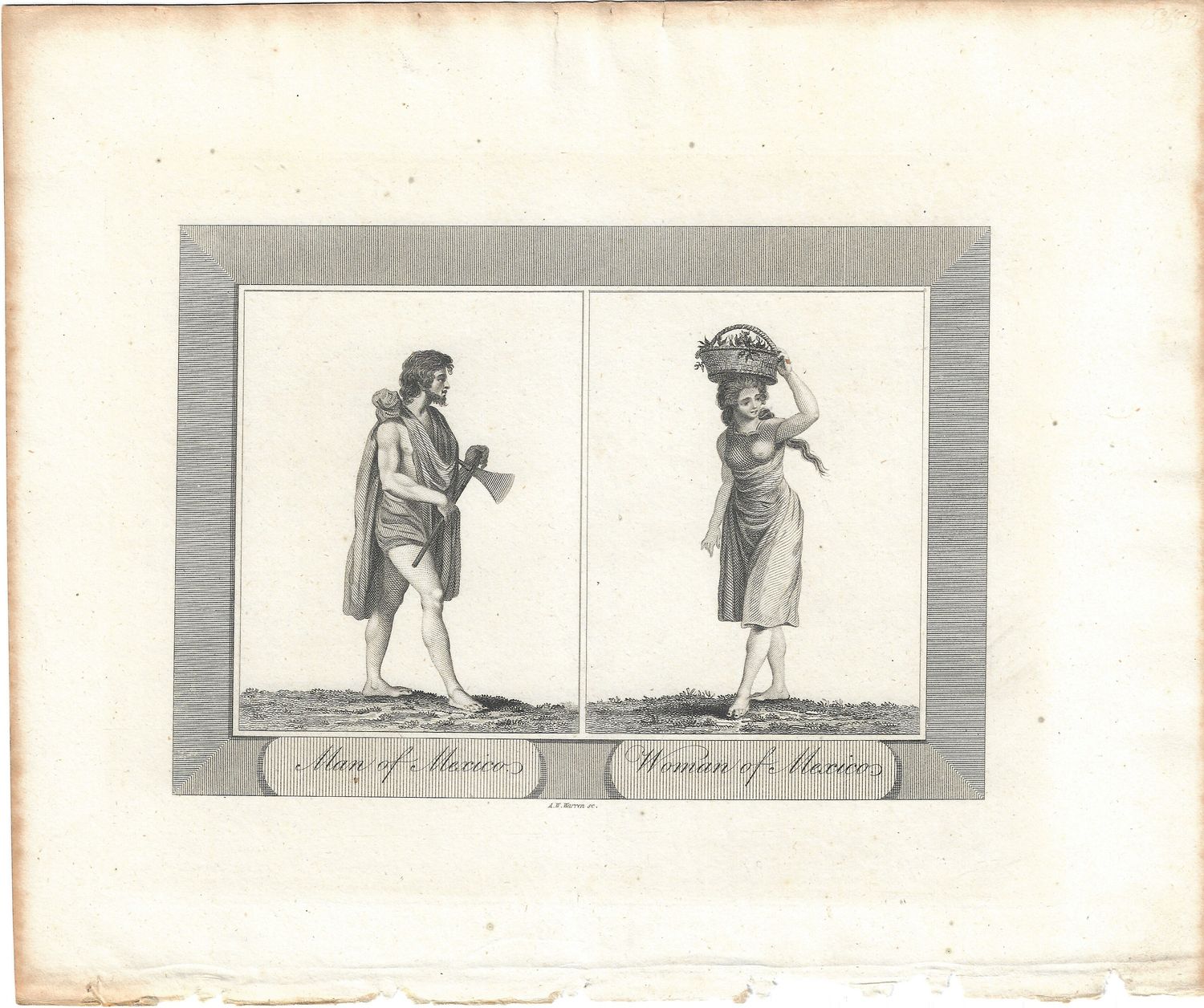 1806 View of a Man &amp; Woman of Mexico