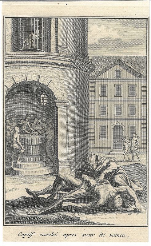 1810 View of a Captive being skinned after defeated