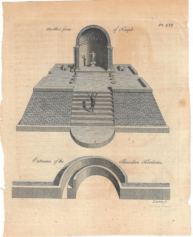 1817 History of Mexico - 5 engravings by Clavigero