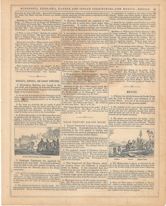 1855 Map of Mexico &amp; Central America (w/text)