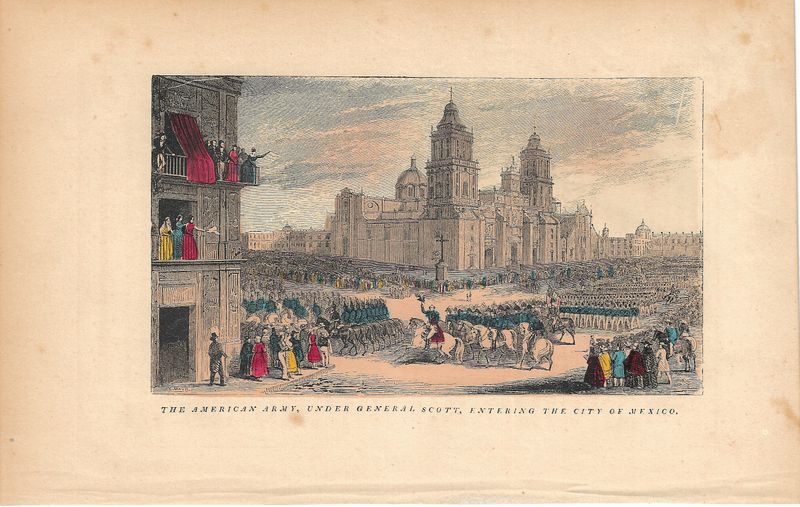 1848 View of General Scott takes Mexico City w/ohc