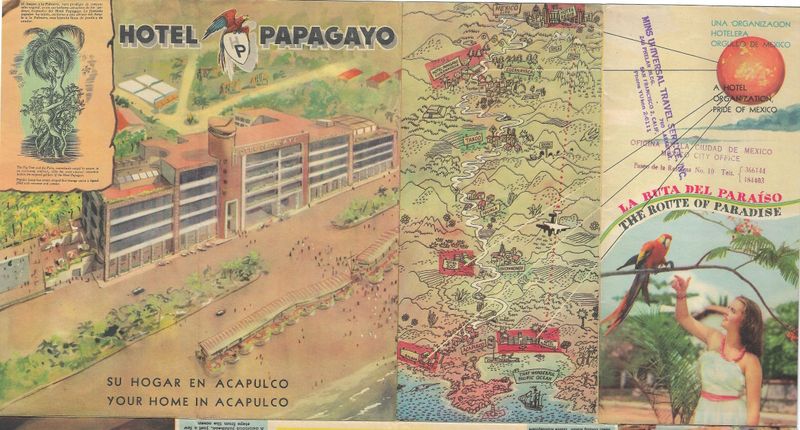 1950 Advertisement for Acapulco from the Hotel Papagayo