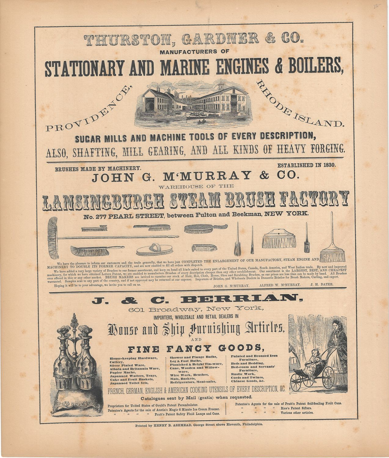 1854 New York Illustrated Atlas Advertsiement #3