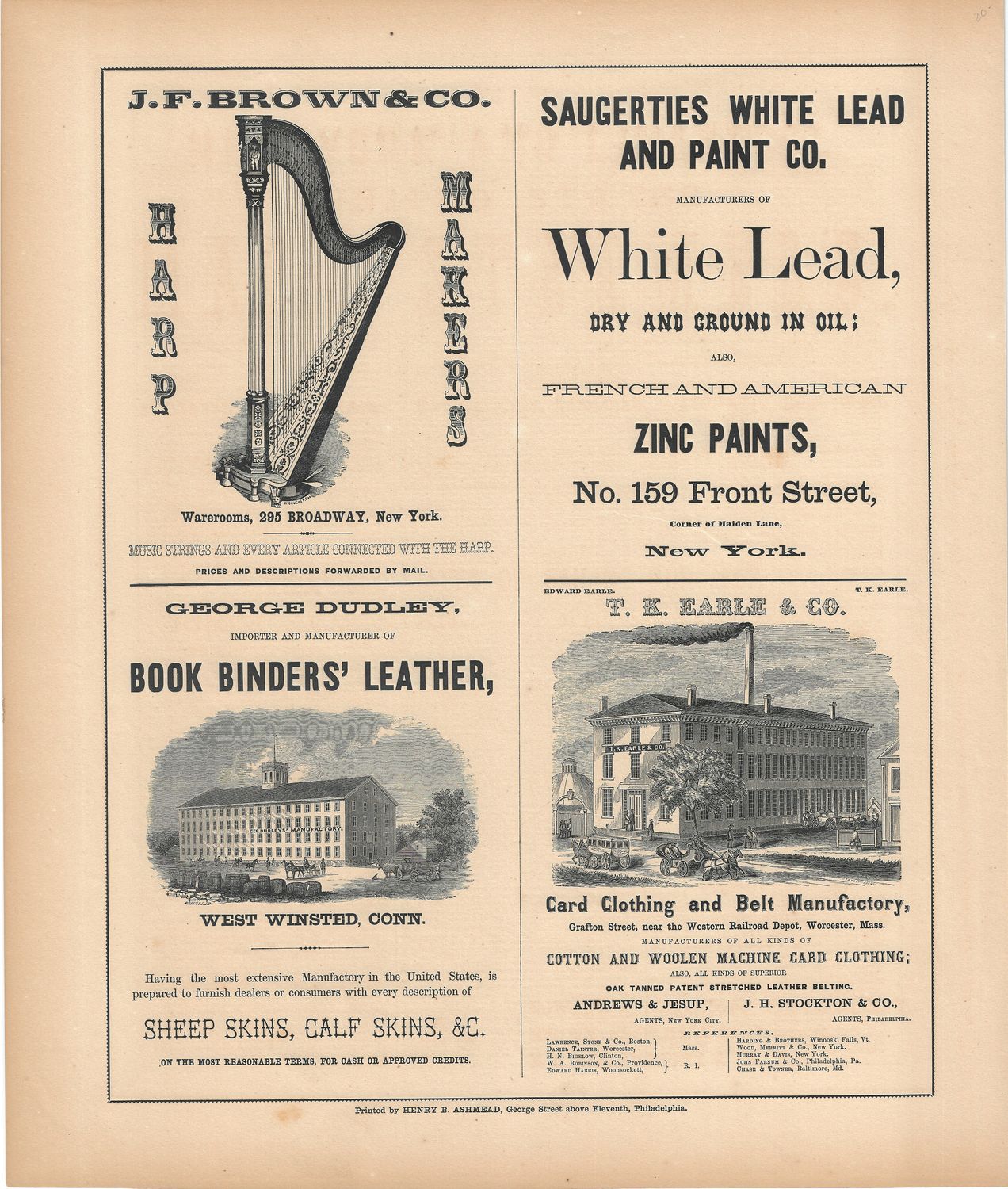 1854 New York Illustrated Atlas advertisement #2