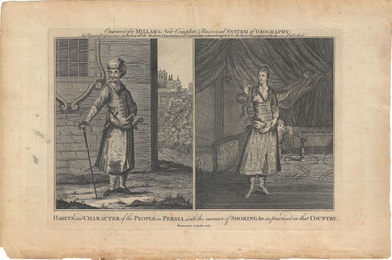 1782 View of the Habits and Character of the People in Persia from Millar's Geogrphy