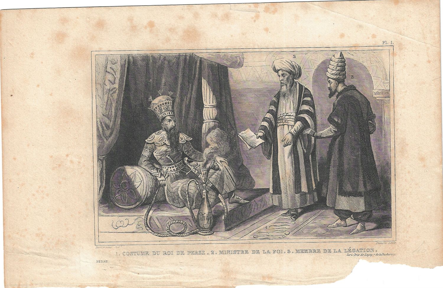 1835 View of the King of Persia, Minister of the Faith, Member of the legation