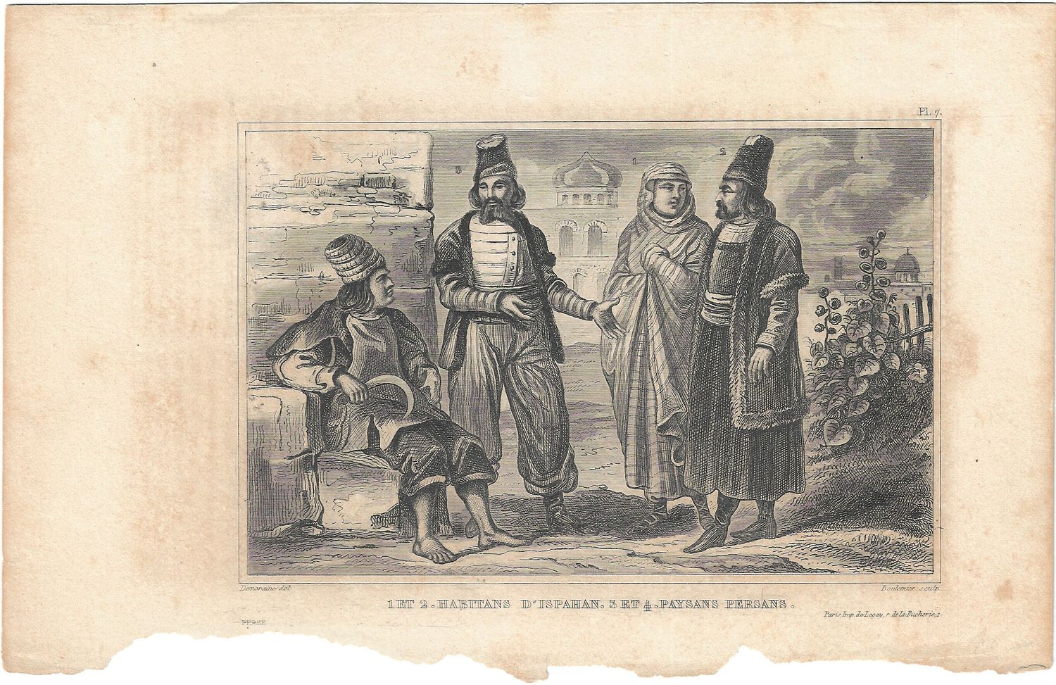 1835 View of the Inhabitants of Isfahan and Persian Peasants