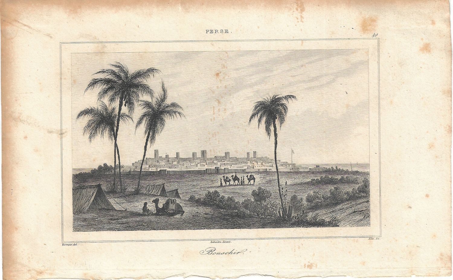 1841 View of Bouschir, Persia