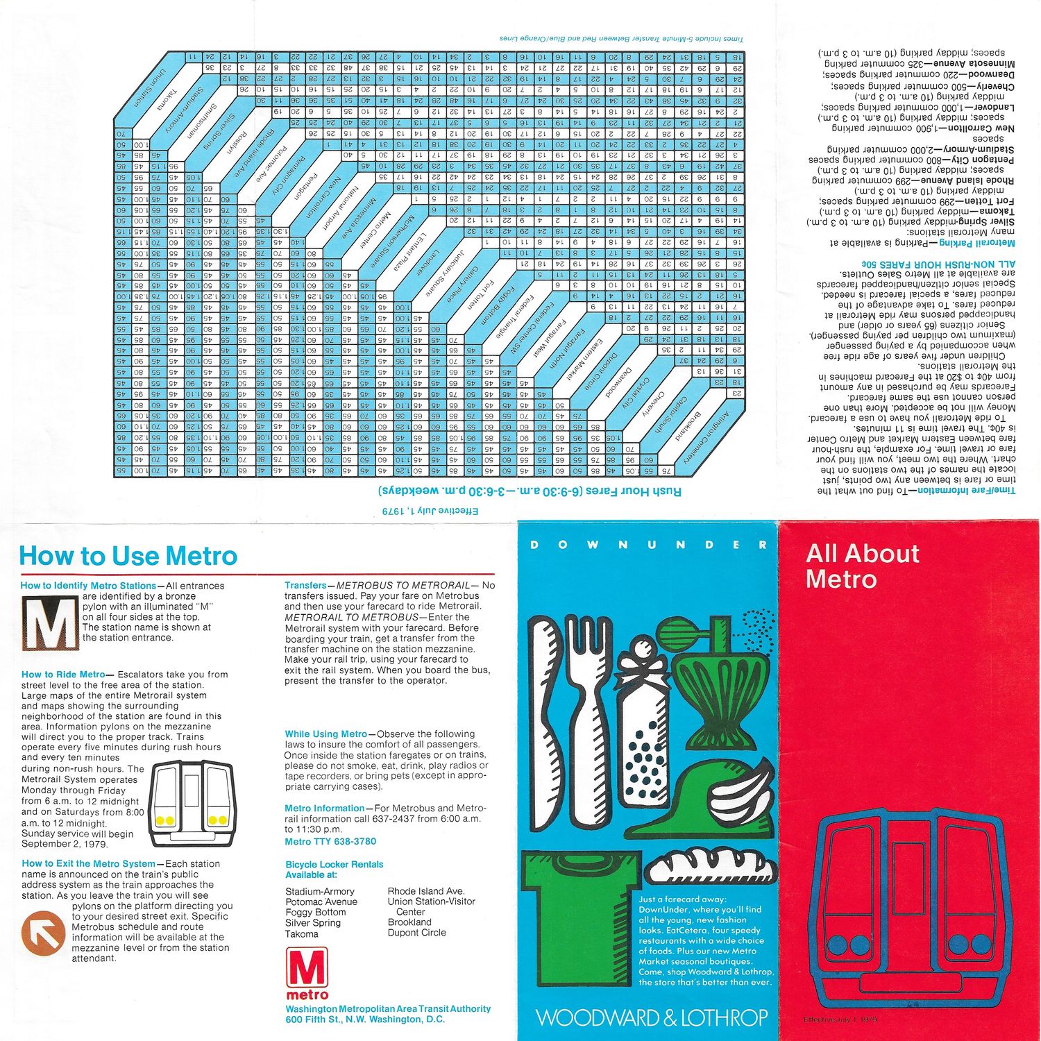 1978 Metro Map Washington DC