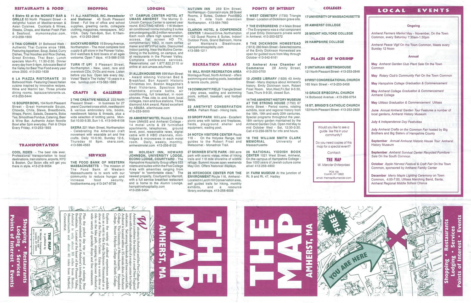 2010 Map of Amherst, Mass