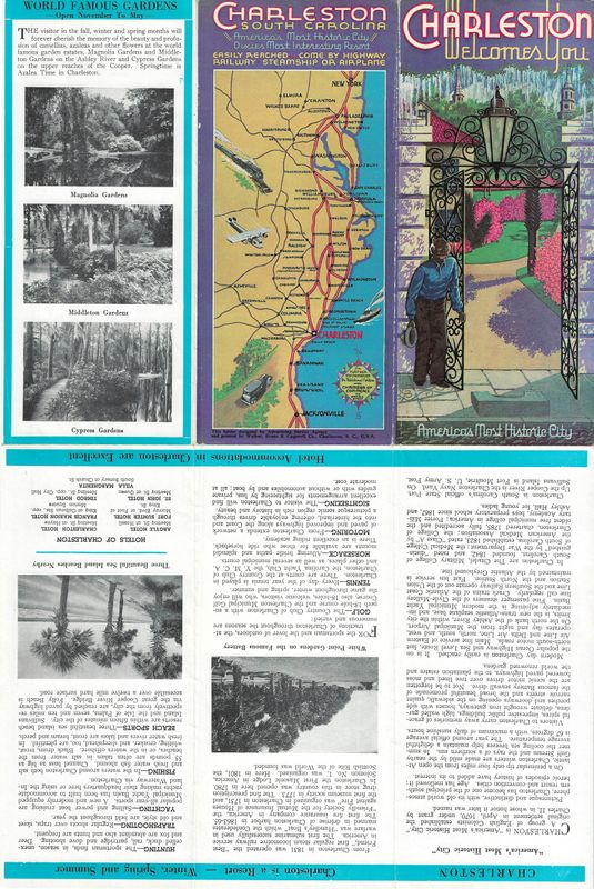 1941 Map and Historic Guide to Charleston, SC