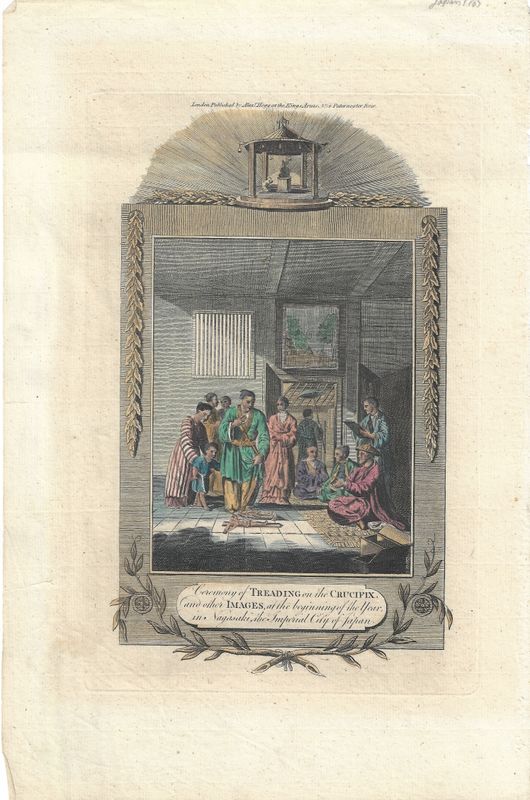 1785 Ceremony of Treading on the Crucifix in  Nagasaki, Japan