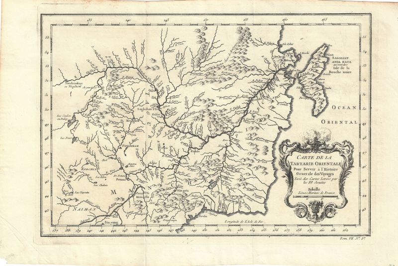 1780 Map of Tartarie Oriental by Bellin with Jesuit Content