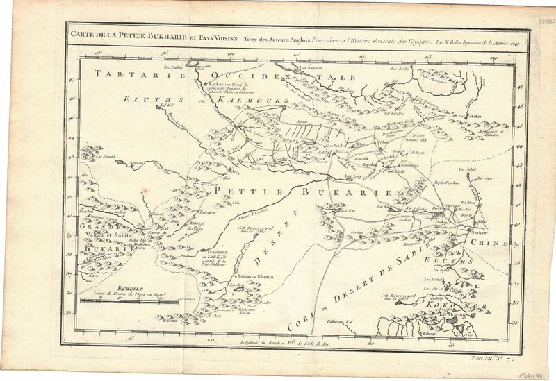 1740 Map of Little Bukarie by S. Bellin