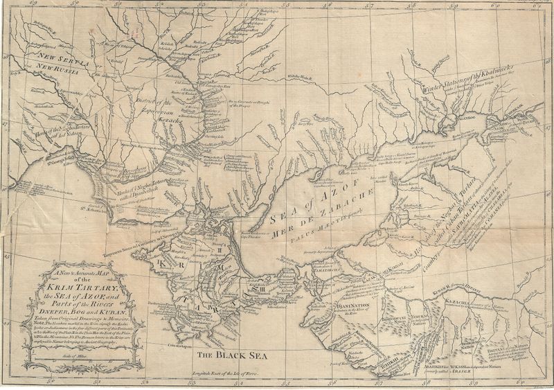 1769 Map of the Tartary Sea of Azof