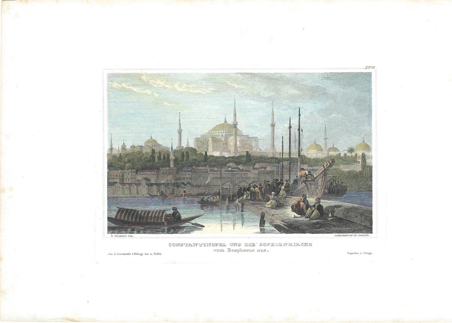 1833 View of Istanbul/Constantinopel with hand color