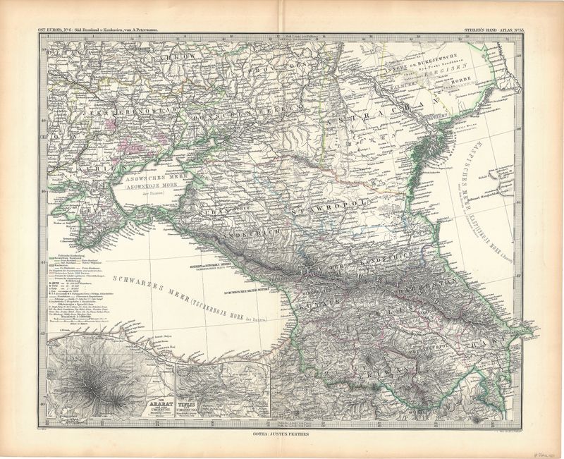 1884 Map of Asia Minor from the Stielers Atlas