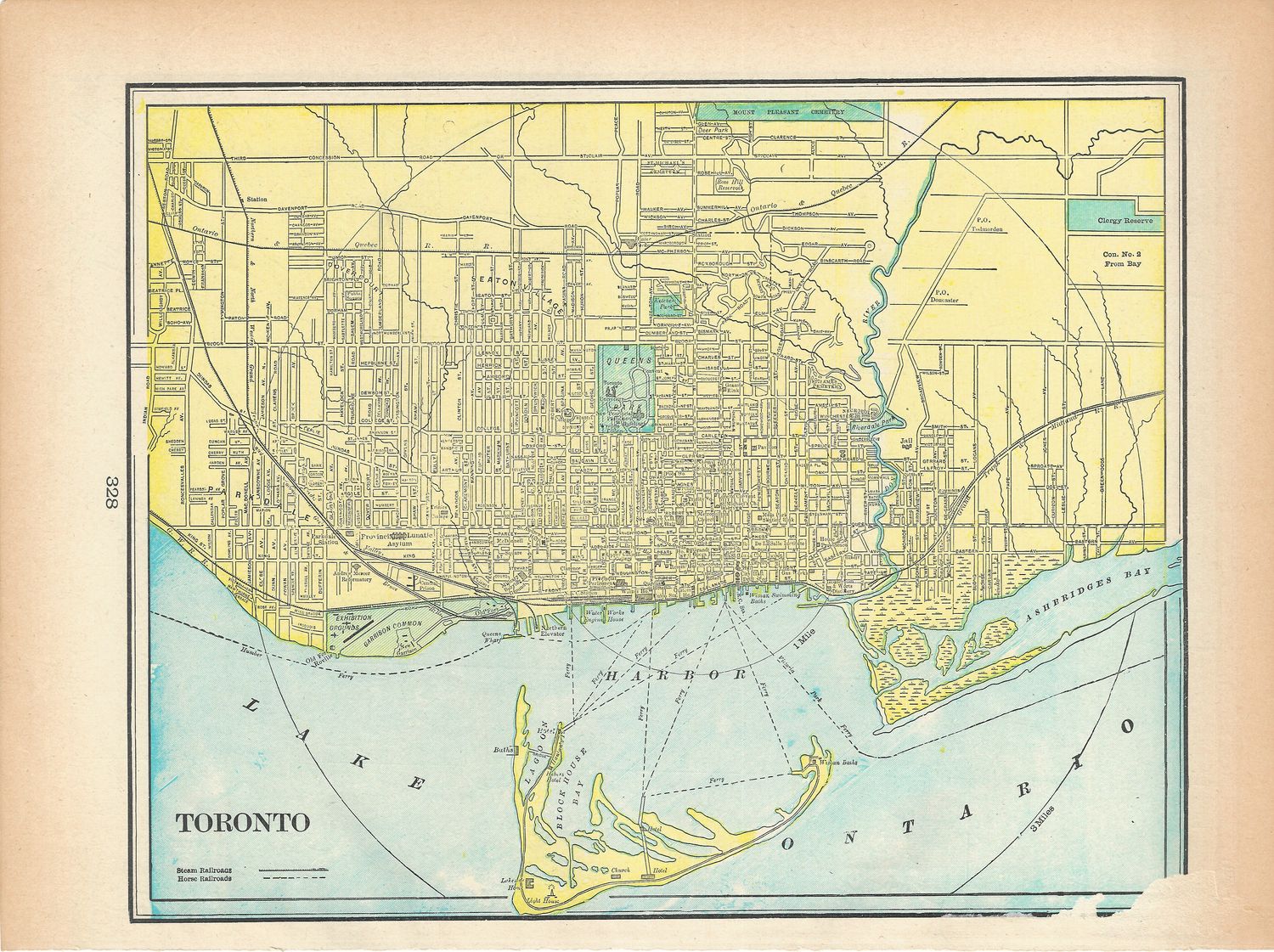 1901 Map of Toronto by George Cram