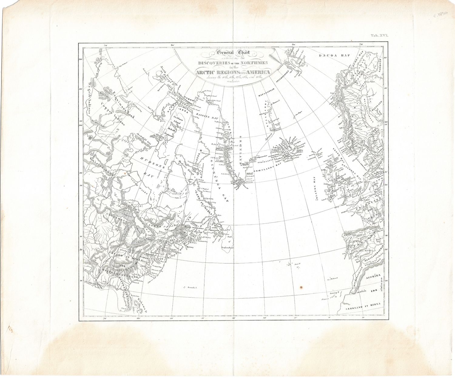 1830 Map of Discoveries in the Arctic Regions &amp; North America