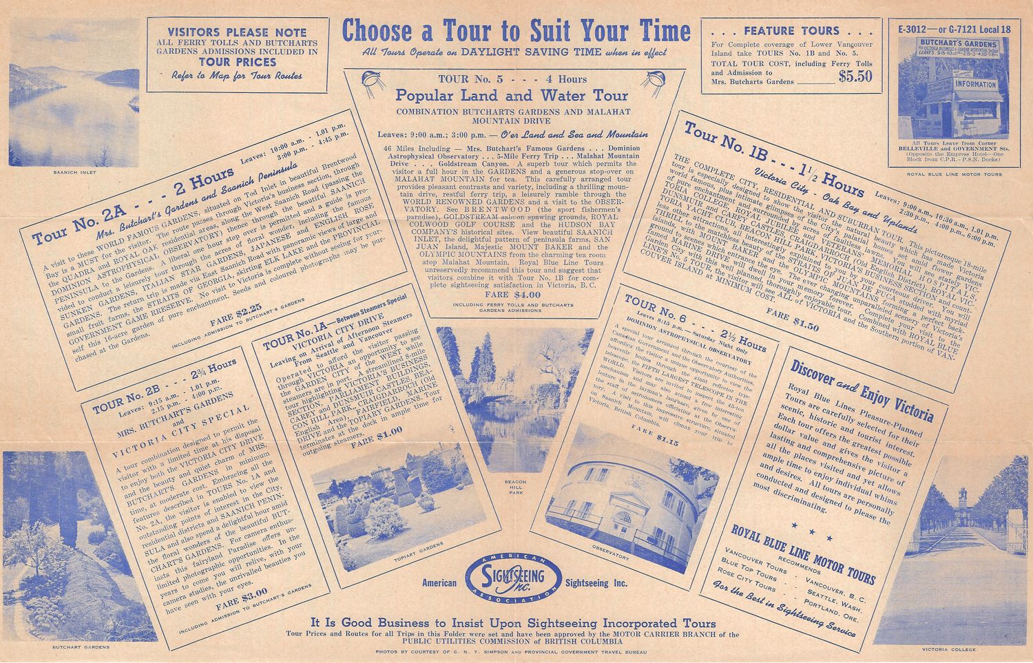 1950 Royal Blue Line Tours of Victoria BC, Canada