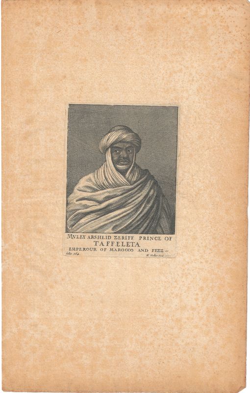 1670 Portrait of Muley Arsheid Zeriff, Prince of Taffeleta, Emperour of Morocco and Fezz