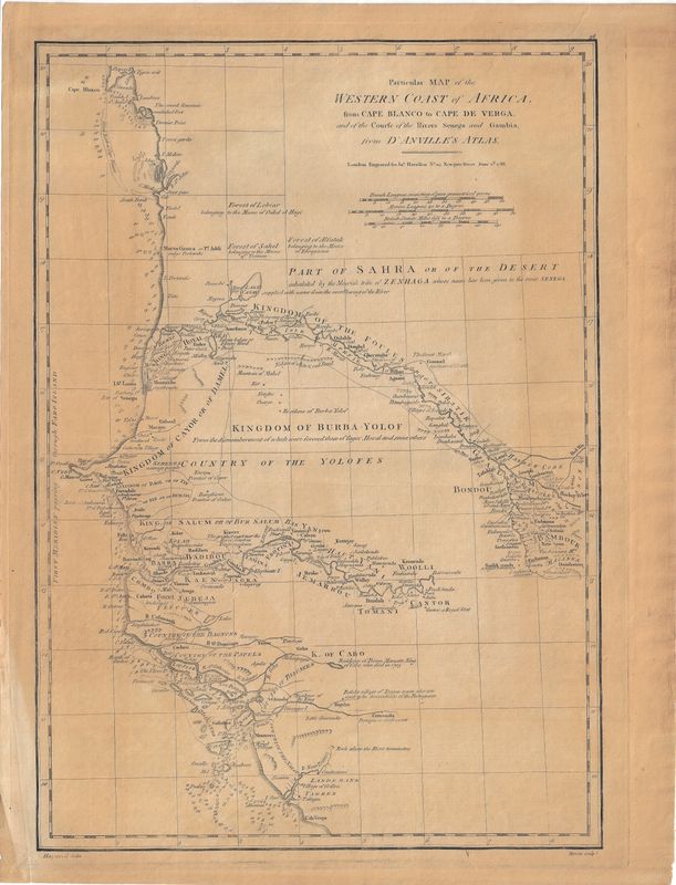 1788 Map of the Western Coast of Africa
