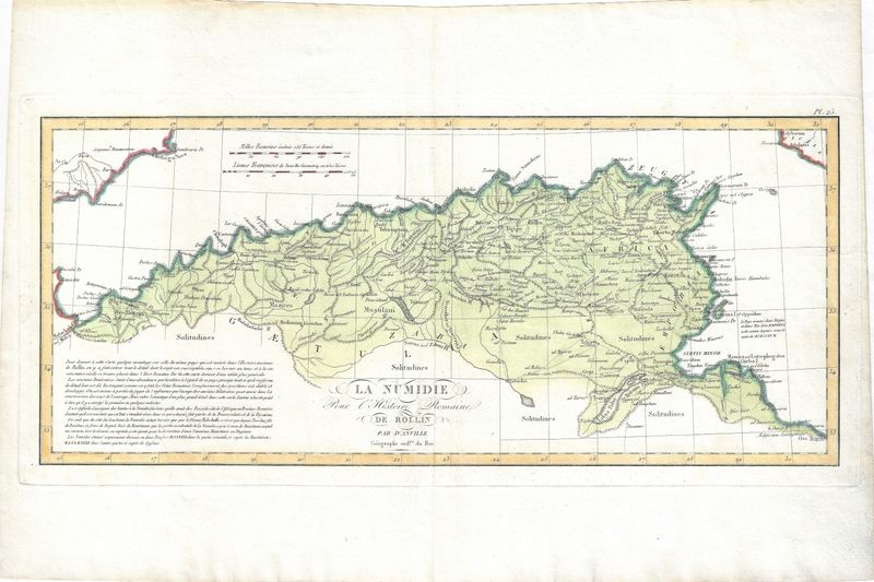 1803 Map of Ancient Northern Africa  w/hc by Rollins