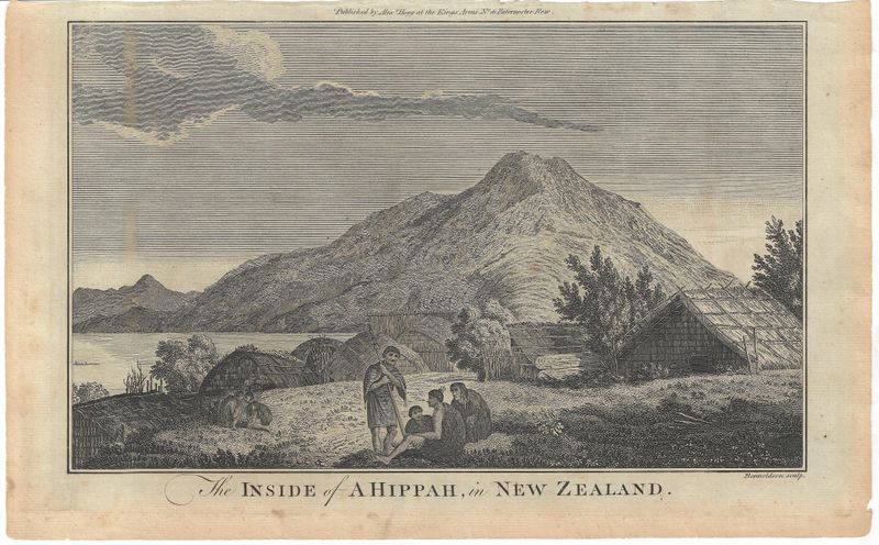 1784 View of The Inside of a Hippah -New Zealand by Alex Hogg