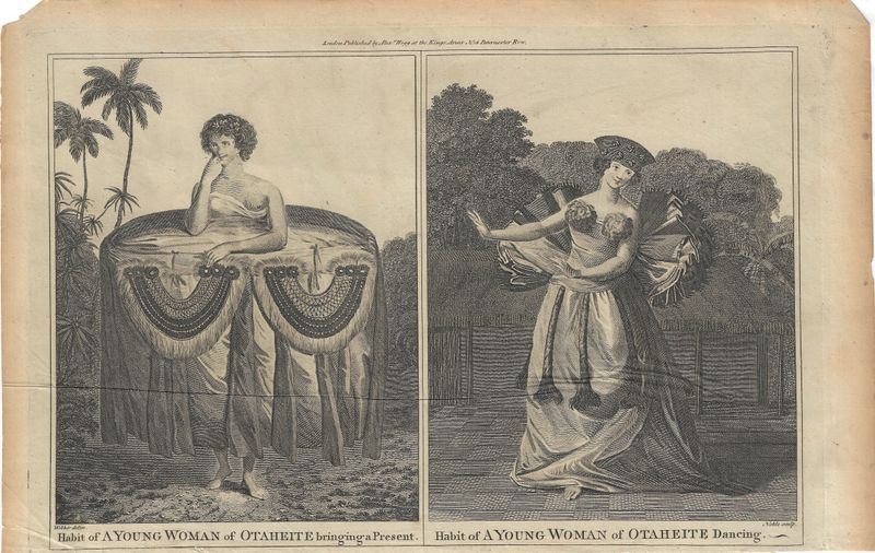 1784 View of the Habit of a Tahitian Woman Dancing by Alex Hogg