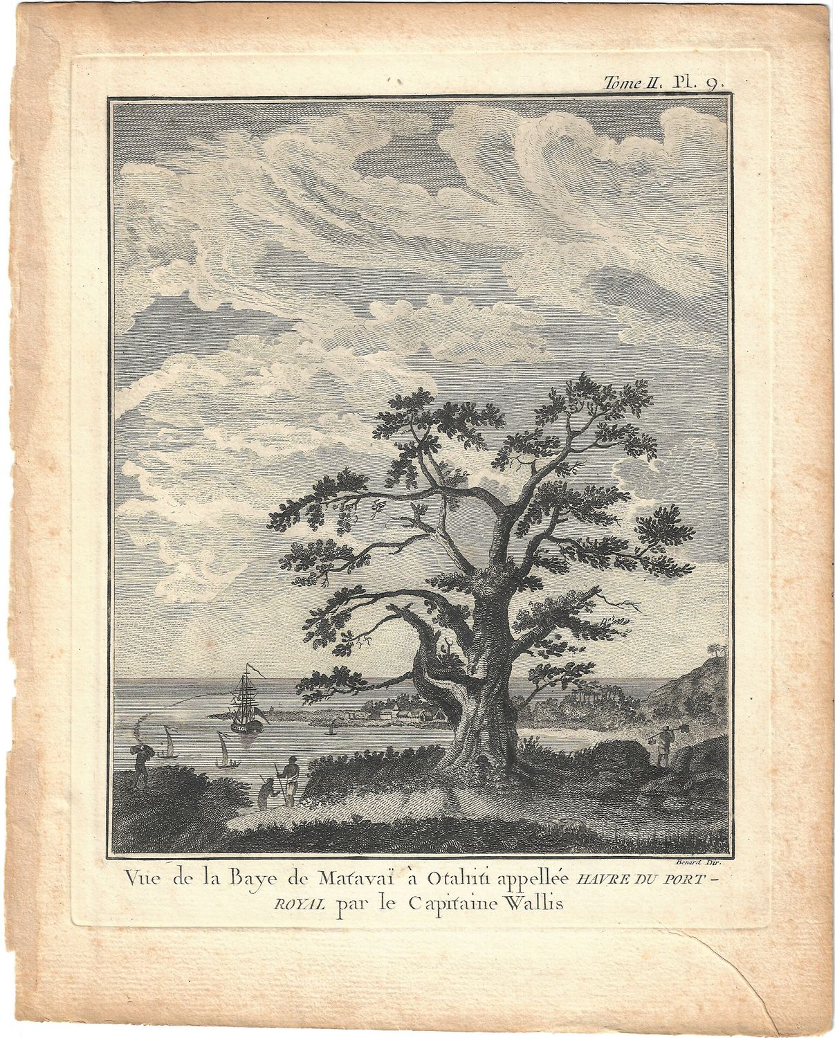 1785 Capt Wallis&#39; View of the Bay of Matavai in Port Royal, Tahiti