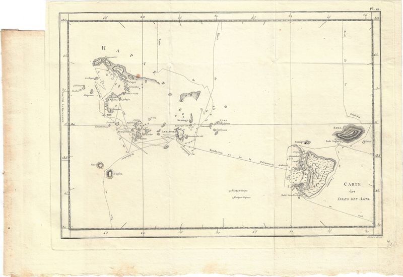 1785 Chart of the Friendly Islands - Plate 12 French Edition 