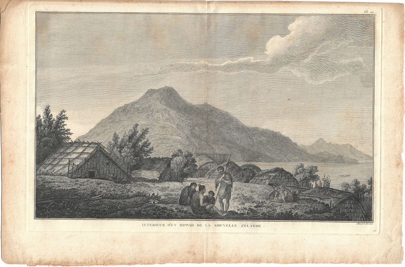 1785 Inside of a Hippah in New Zealand - Plate 10 French Edition