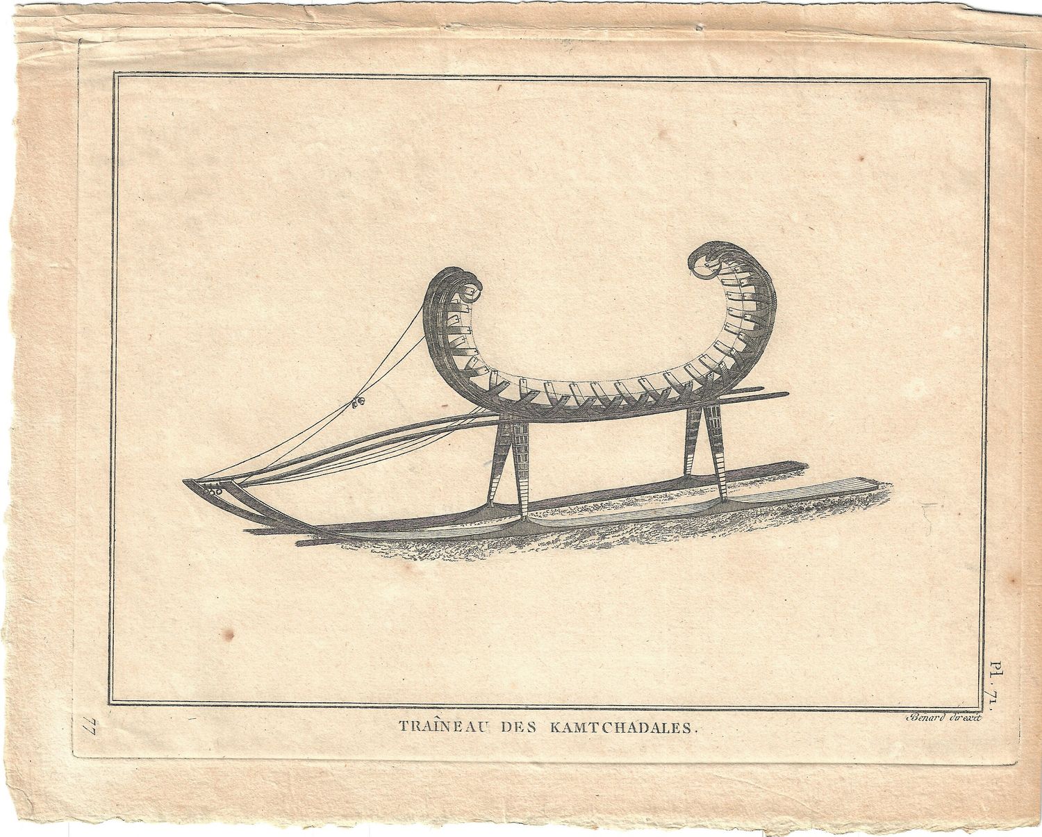 1785 View of Kamtchatkan Sled Pl. 71 French Edition
