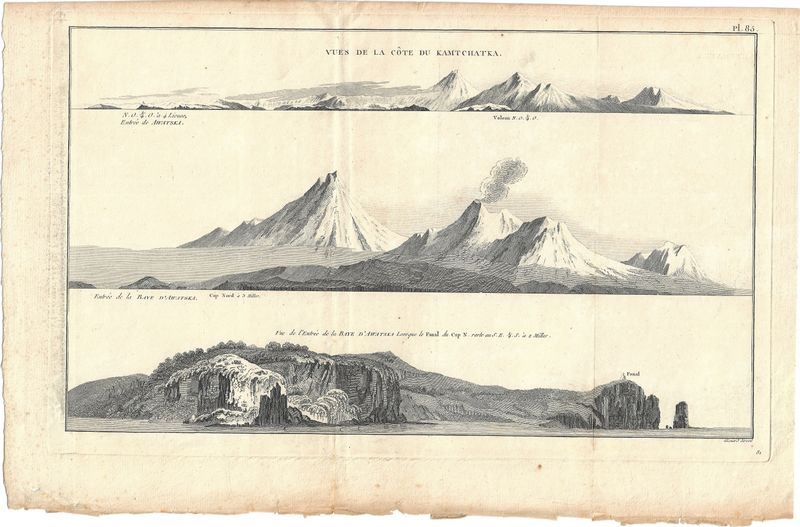 1785 View of the Coast of Kamtchatka Pl.  83 French Edition