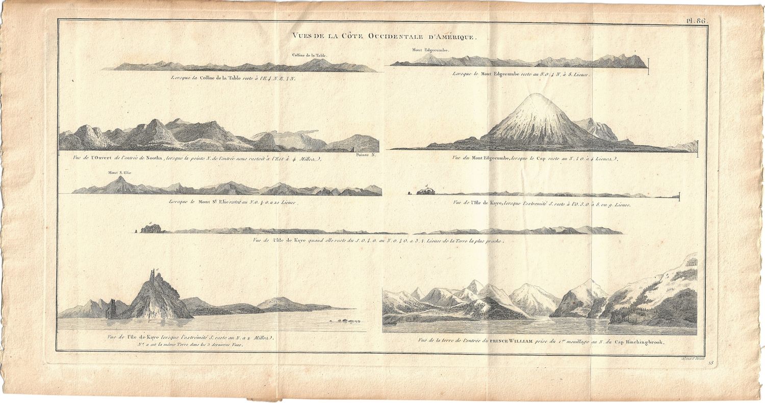 1785 View of the West Coast of America Plate 86 French edition