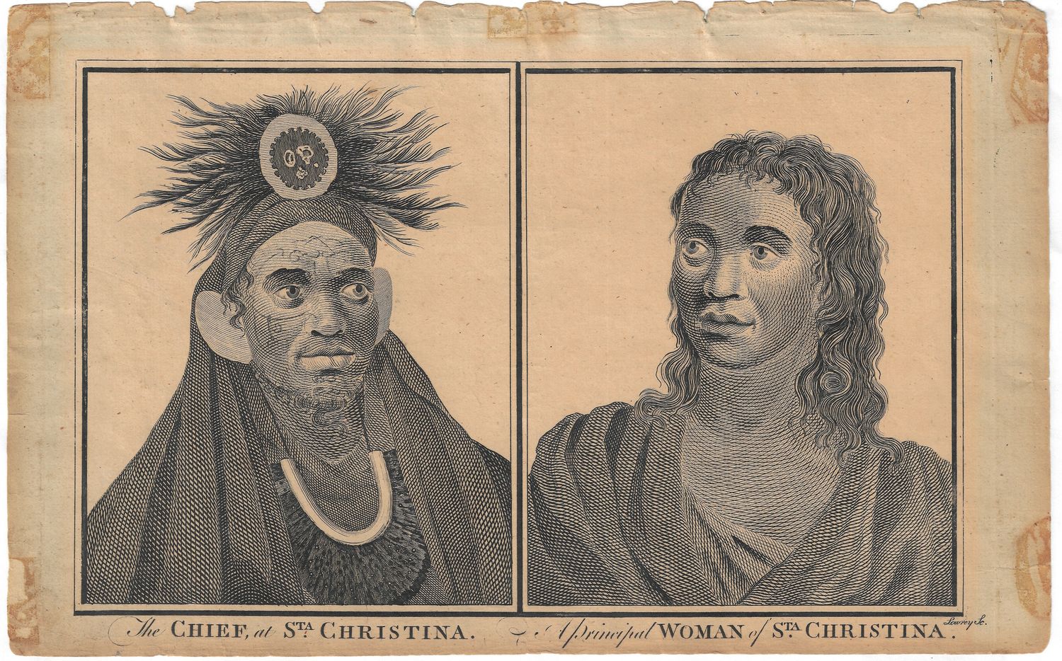 1785 View of the Chief and Principal Woman of St Christina by Alex Hogg