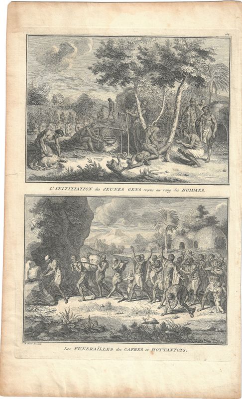 1729 Views of the Ceremonies of the Cafres and Hottentots (pair)