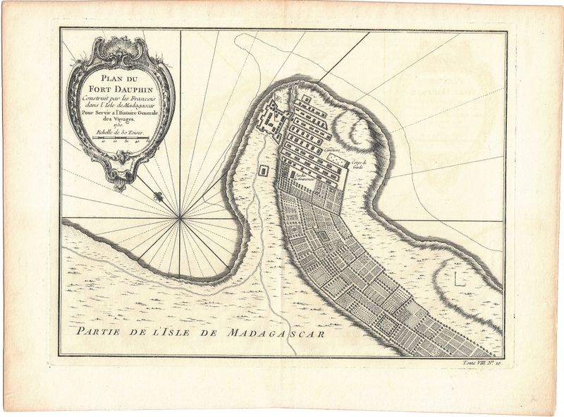 1750 Plan of Fort Dauphin,  Part of the Island of Madagascar (Taolagnaro)