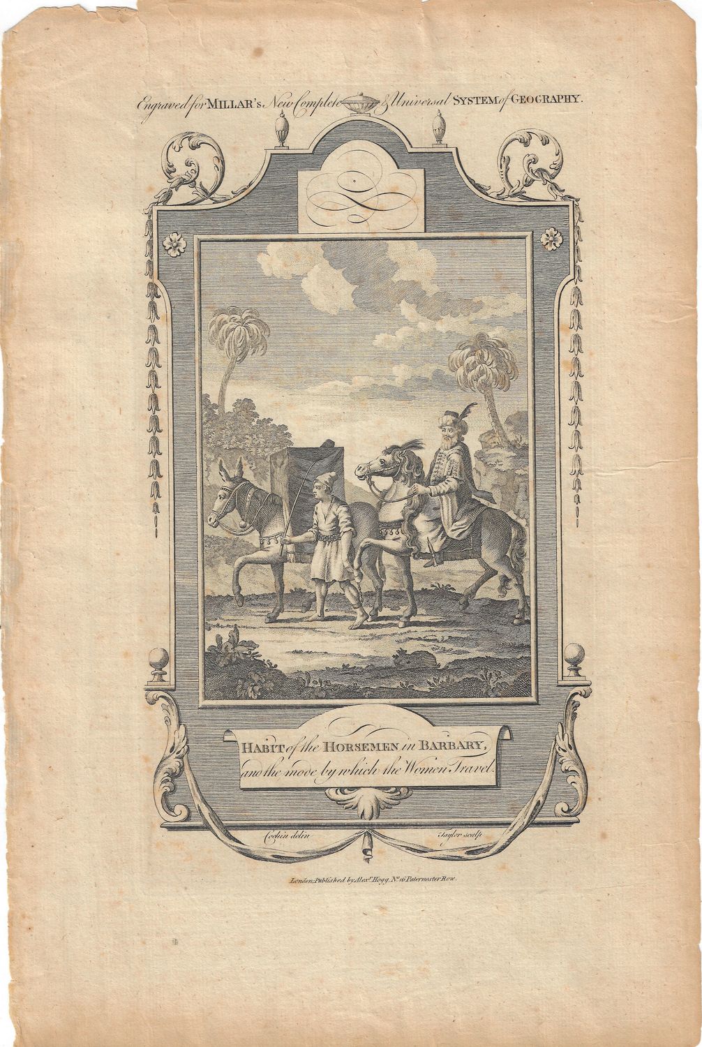 1782 View of the Habits of the Horsemen in Barbary from Millar&#39;s