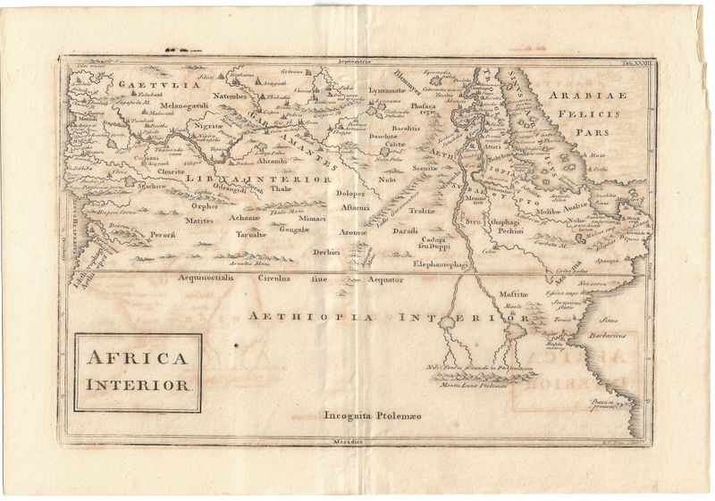 1731 Map of Africa Interior by Christopher Cellarius-Quatro folio